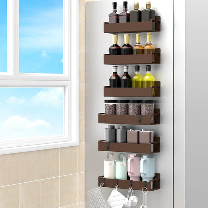 Magnetic fridge spice rack, weight capacity demonstration