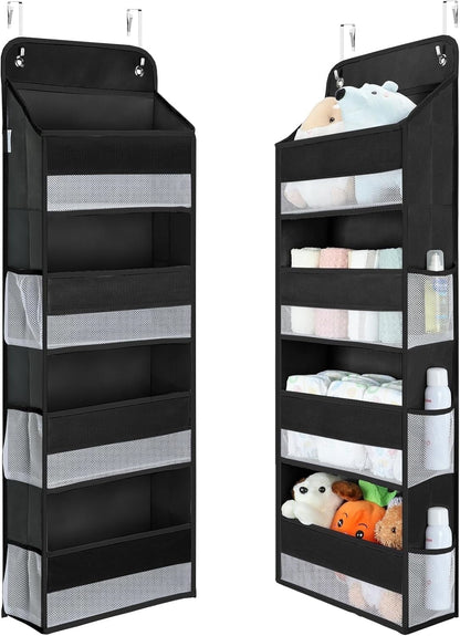 Lazyspin 6-Shelf over the Door Organizer, Door Hanging Storage, Gray