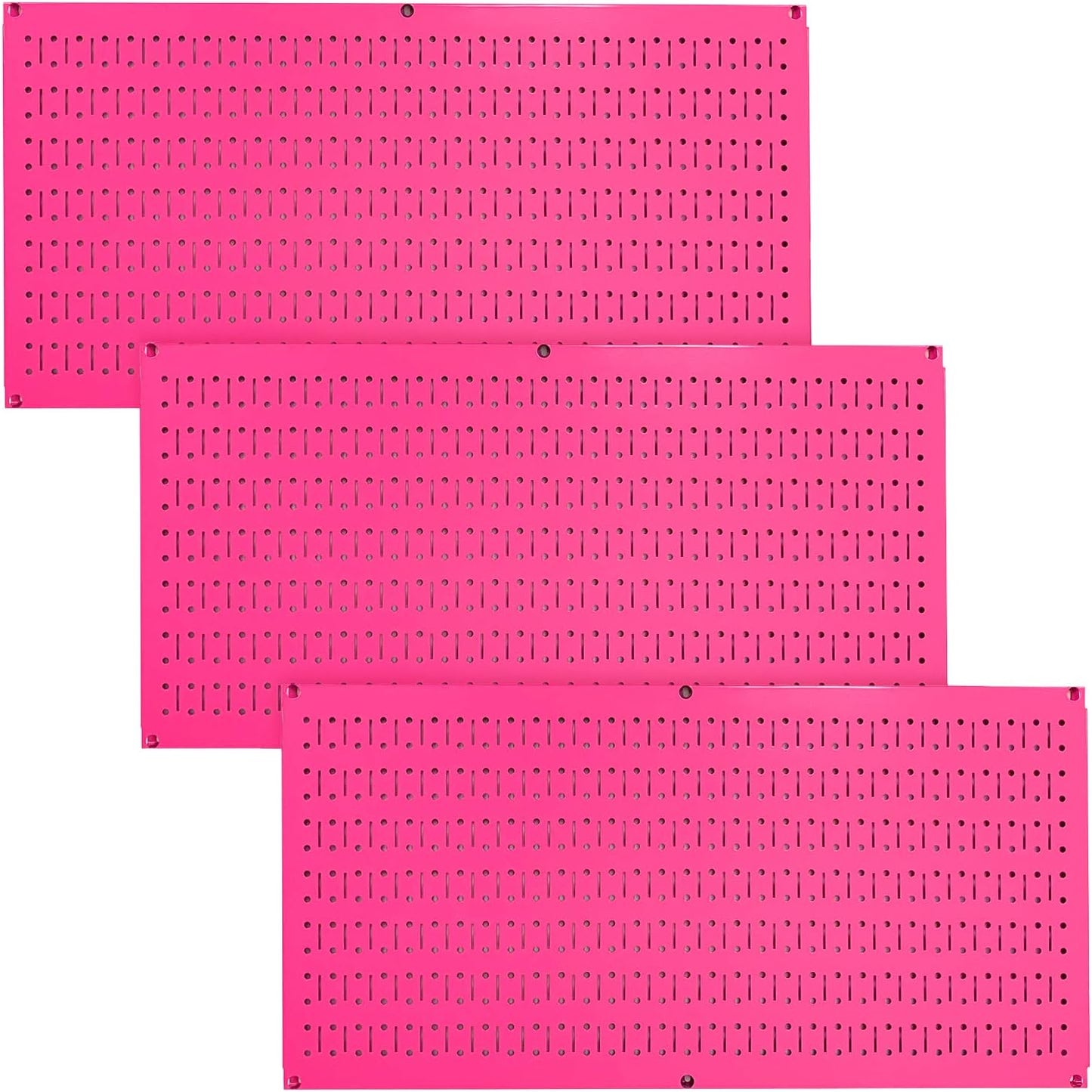 Wall Control Pegboard Value Pack - (3) Pack of Wall Control 16-Inch Tall X 32-Inch Wide Horizontal Metal Wallboards for Home & Garage Tool Storage Organization (Beige Pegboard)