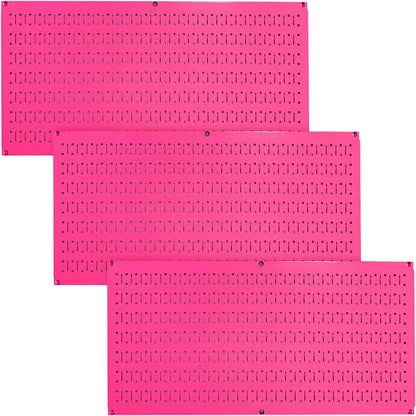 Wall Control Pegboard Value Pack - (3) Pack of Wall Control 16-Inch Tall X 32-Inch Wide Horizontal Metal Wallboards for Home & Garage Tool Storage Organization (Beige Pegboard)