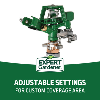 Metal Pulsating Spike Lawn Sprinkler (5,600 Sq. Ft. Coverage)