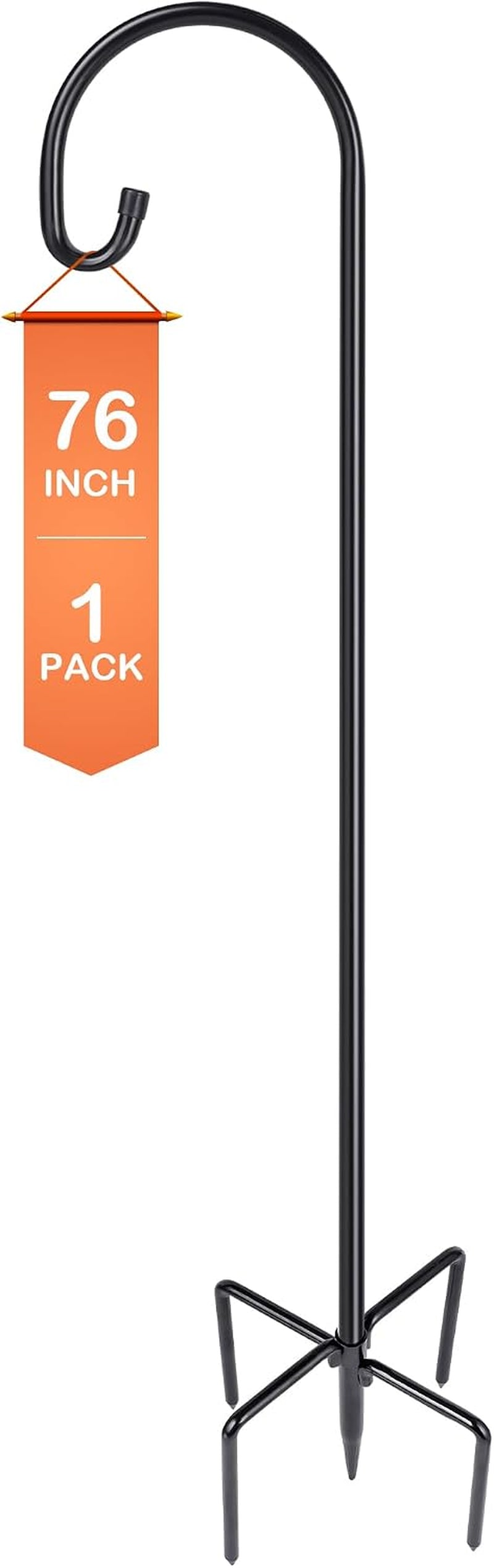 Adjustable shepherd hook, packaging and included parts