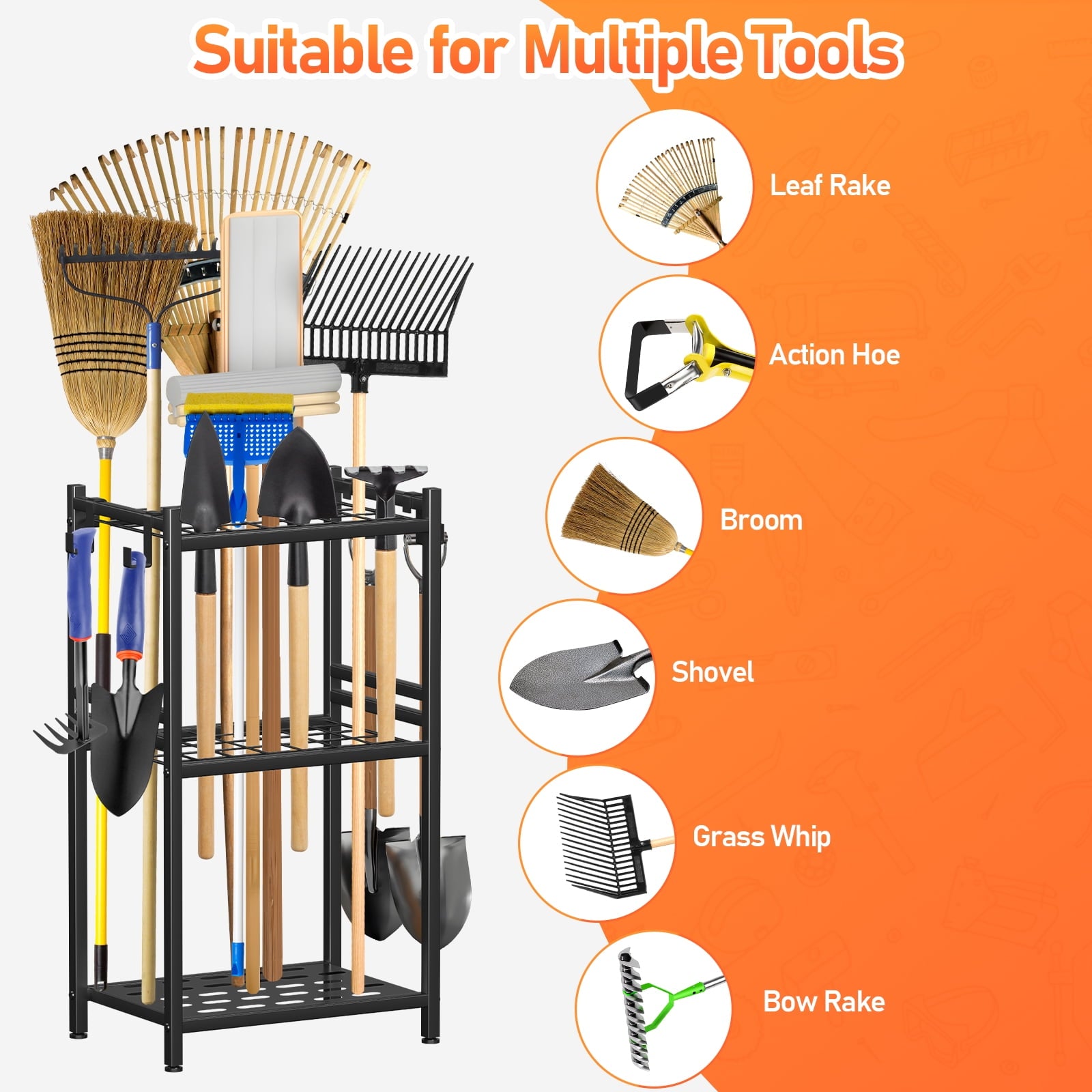Maximize Your Space with the UNTIMATY Heavy-Duty Garden Tool Organizer - Store Over 50 Tools Effortlessly!