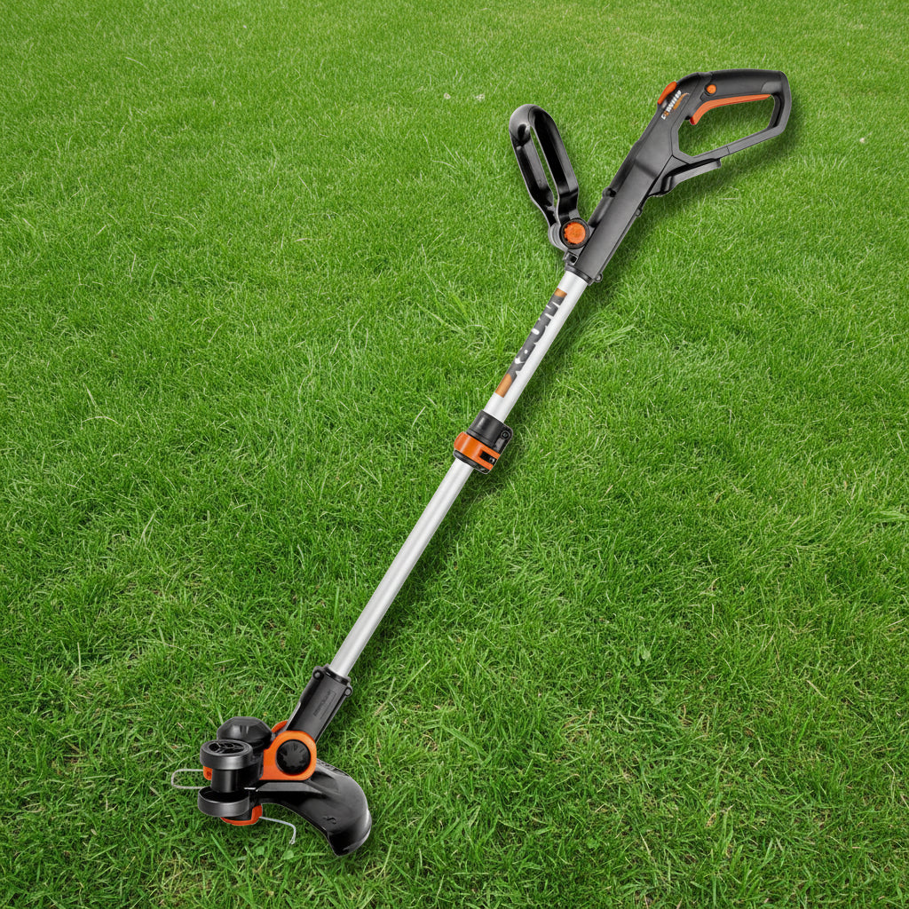 WORX Cordless String Trimmer & Lawn Edger, 12'' Electric Weed Wacker with Command Feed, 20V Weed Eater with 5.5 LBS, 2 Batteries & Charger Included, WG163