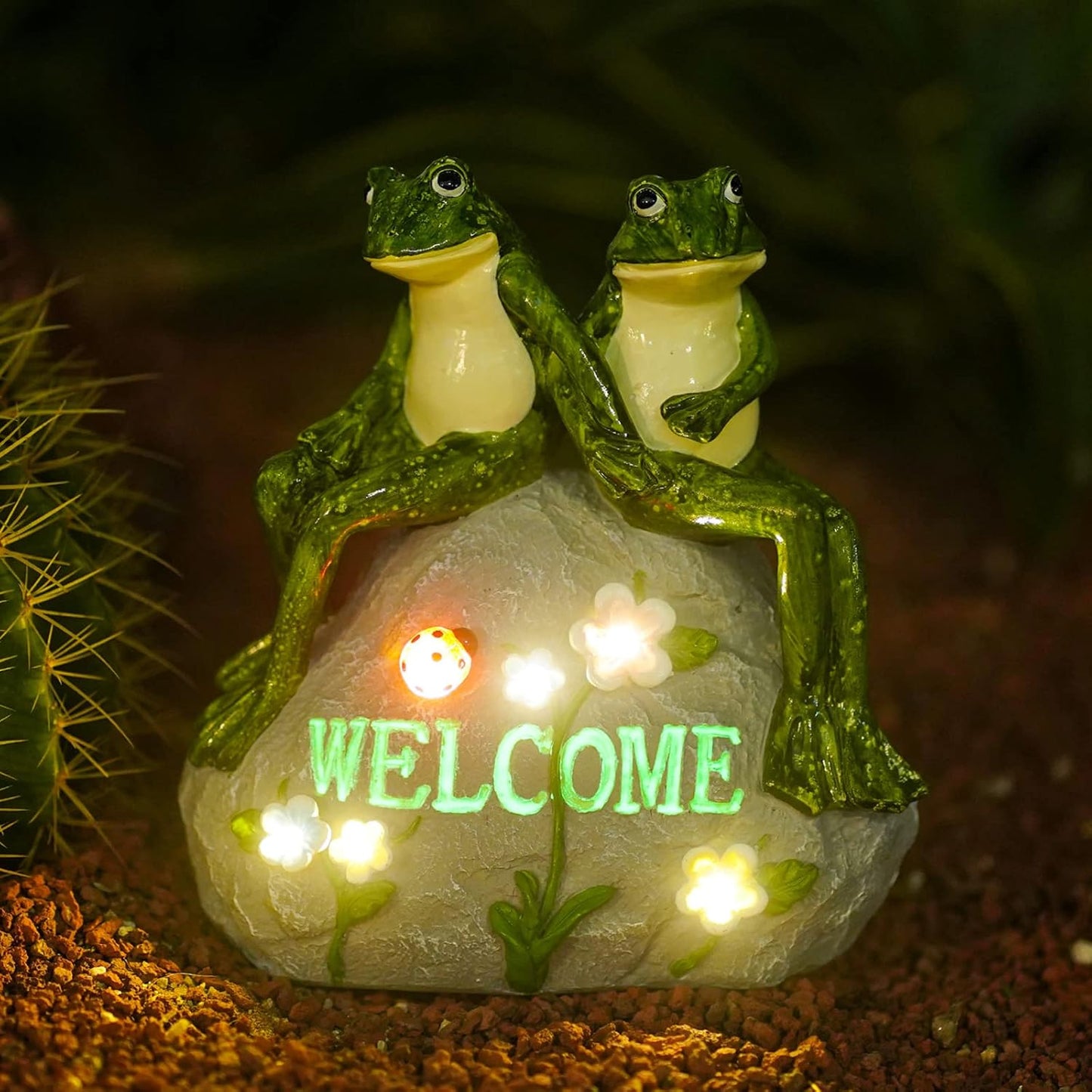 Solar garden statue nightlight, size reference
