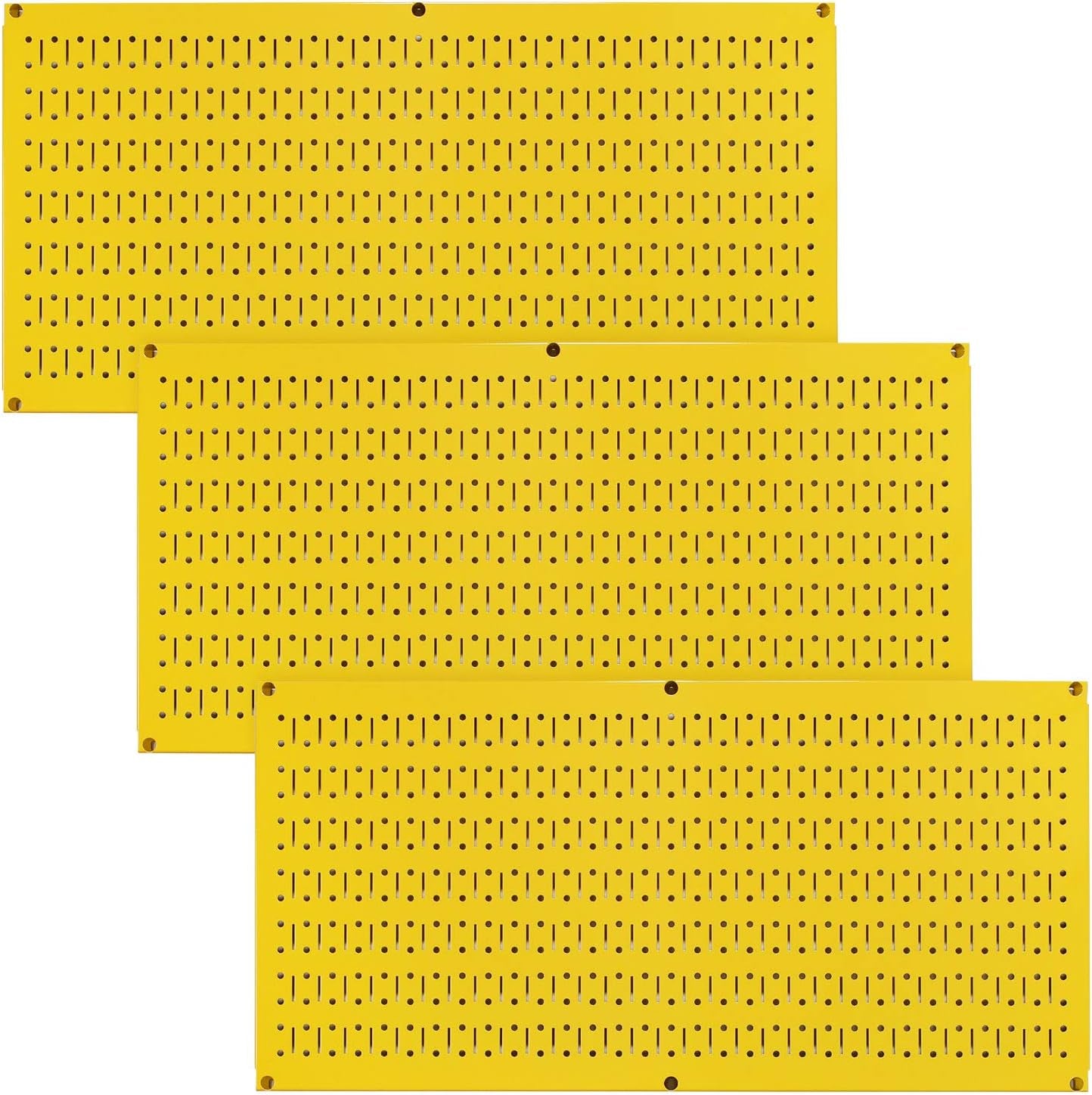 Wall Control Pegboard Value Pack - (3) Pack of Wall Control 16-Inch Tall X 32-Inch Wide Horizontal Metal Wallboards for Home & Garage Tool Storage Organization (Beige Pegboard)
