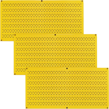 Wall Control Pegboard Value Pack - (3) Pack of Wall Control 16-Inch Tall X 32-Inch Wide Horizontal Metal Wallboards for Home & Garage Tool Storage Organization (Beige Pegboard)