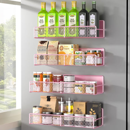 Magnetic spice rack shelf, 7-piece set option