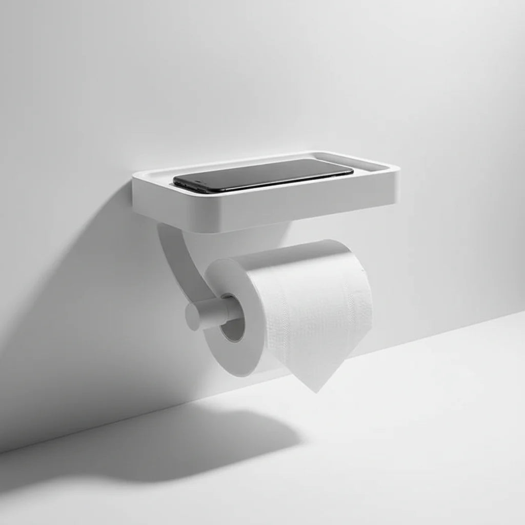 Wall-Mounted Toilet Paper Holder - Rolldock