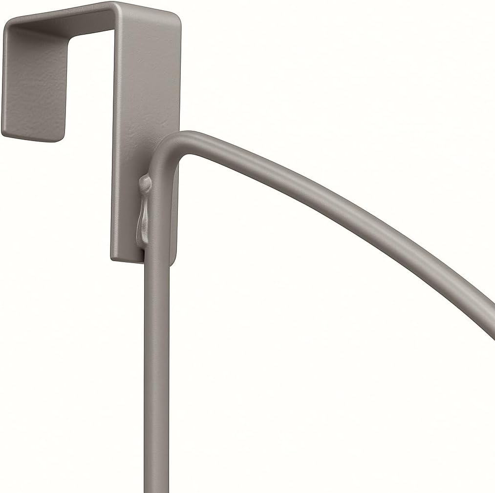 3-Tier Expandable Over-The-Door Closet Rod and Hook Rack