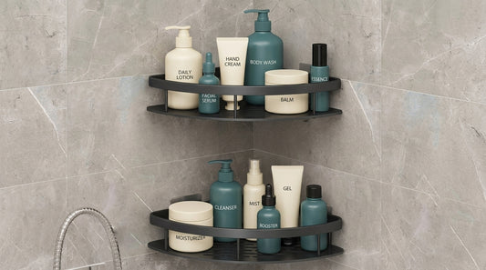 Wall-Mounted Shower Organizer Shelf