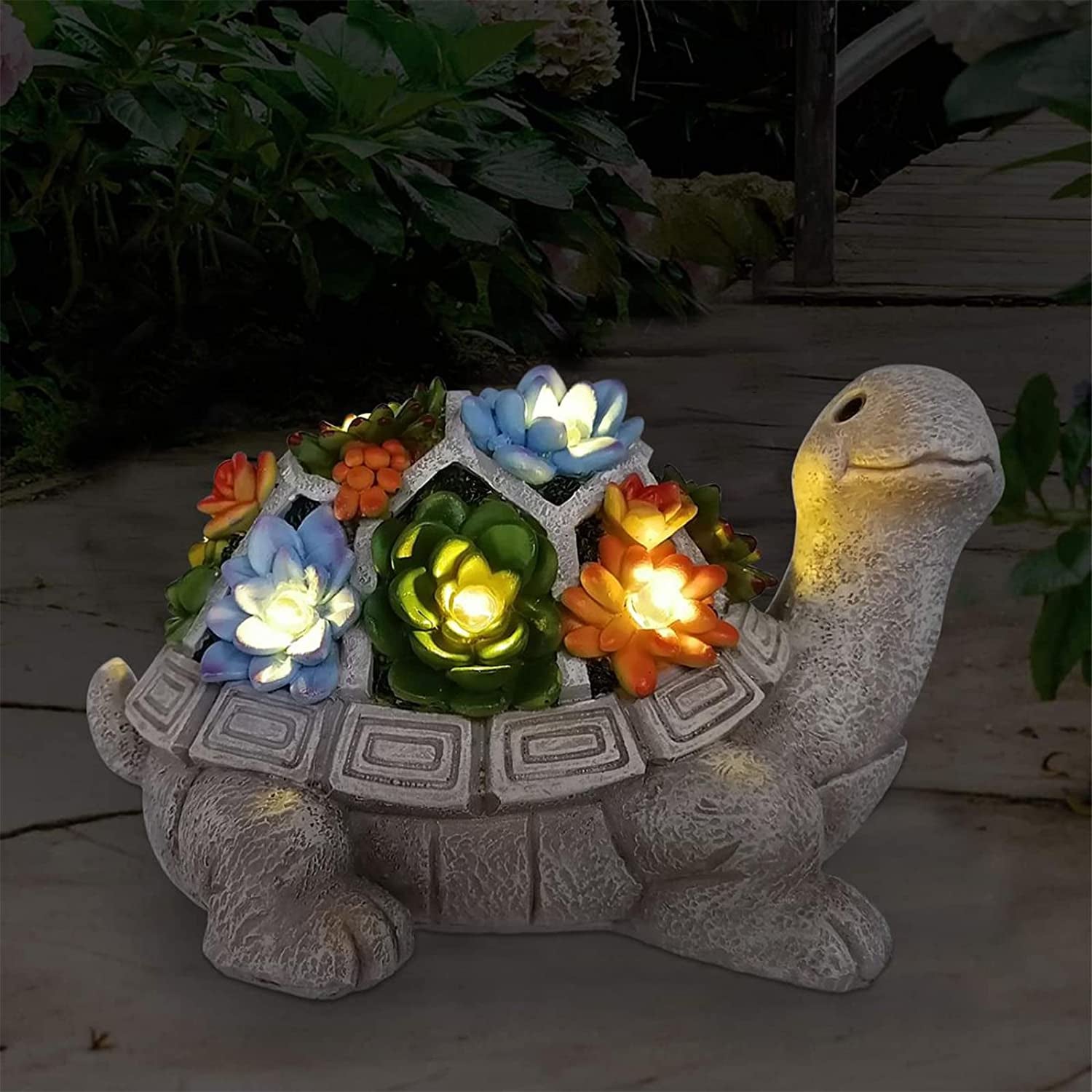 Solar garden statue nightlight, turtle style