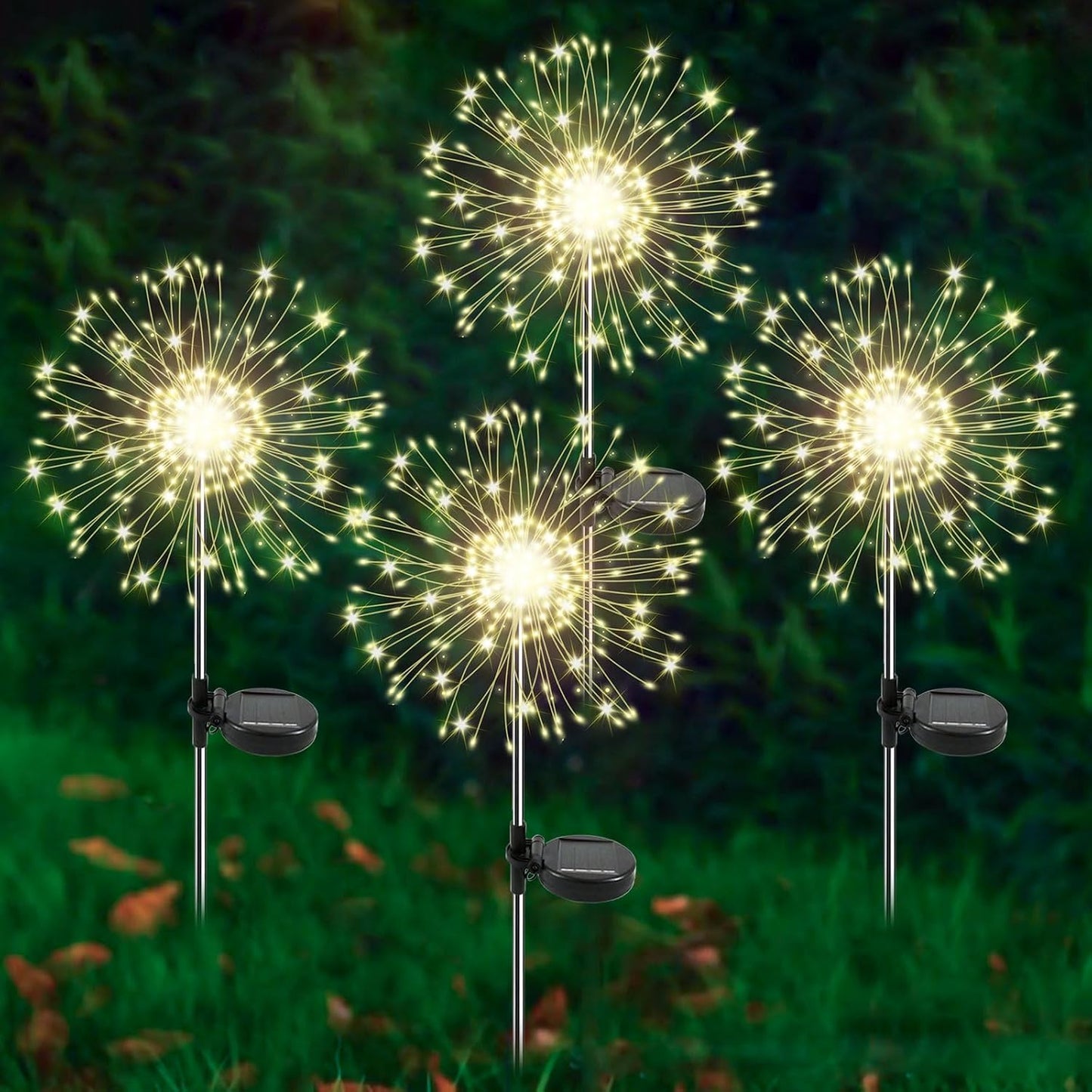 Solar firework starburst light, 6-pack set