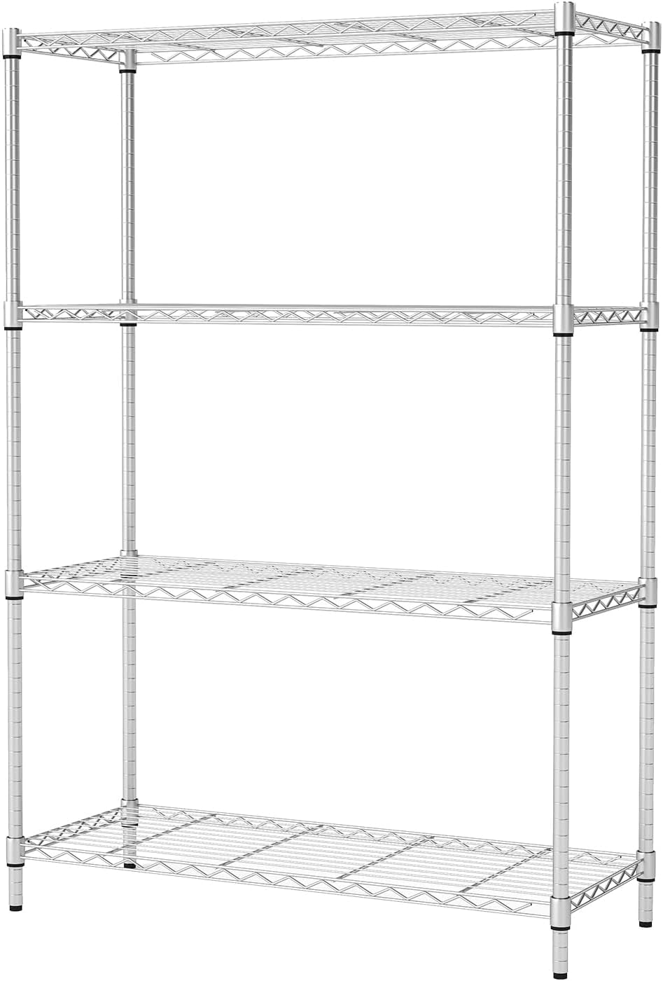 Bestoffice | 6-Tier Wire Storage Shelves with Wheels | 18X48X78 | Chrome | Adjustable Racks | Heavy-Duty Metal Shelf, Holds Upto 600 Lbs | No-Tool Assembly | Ideal for Home & Garage Shelving