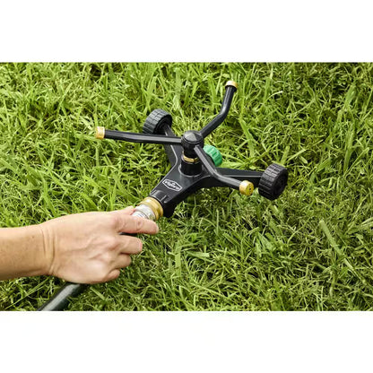 Transform Your Yard with this 1,384 Sq. Ft. Metal 3-Arm Rotating Sprinkler! 🌿💦 #GardenGoals #LawnCare