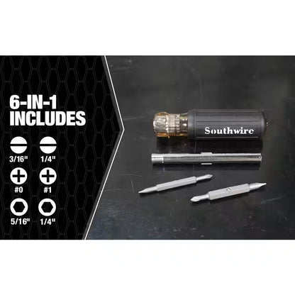 6-In-1 Screwdriver with Precision Bit