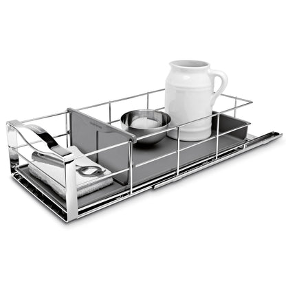 Simplehuman 9 Inch Pull-Out Kitchen Cabinet Organizer, Heavy-Gauge Steel Frame