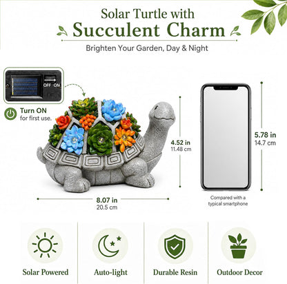 Solar garden statue nightlight, close-up of stone texture finish
