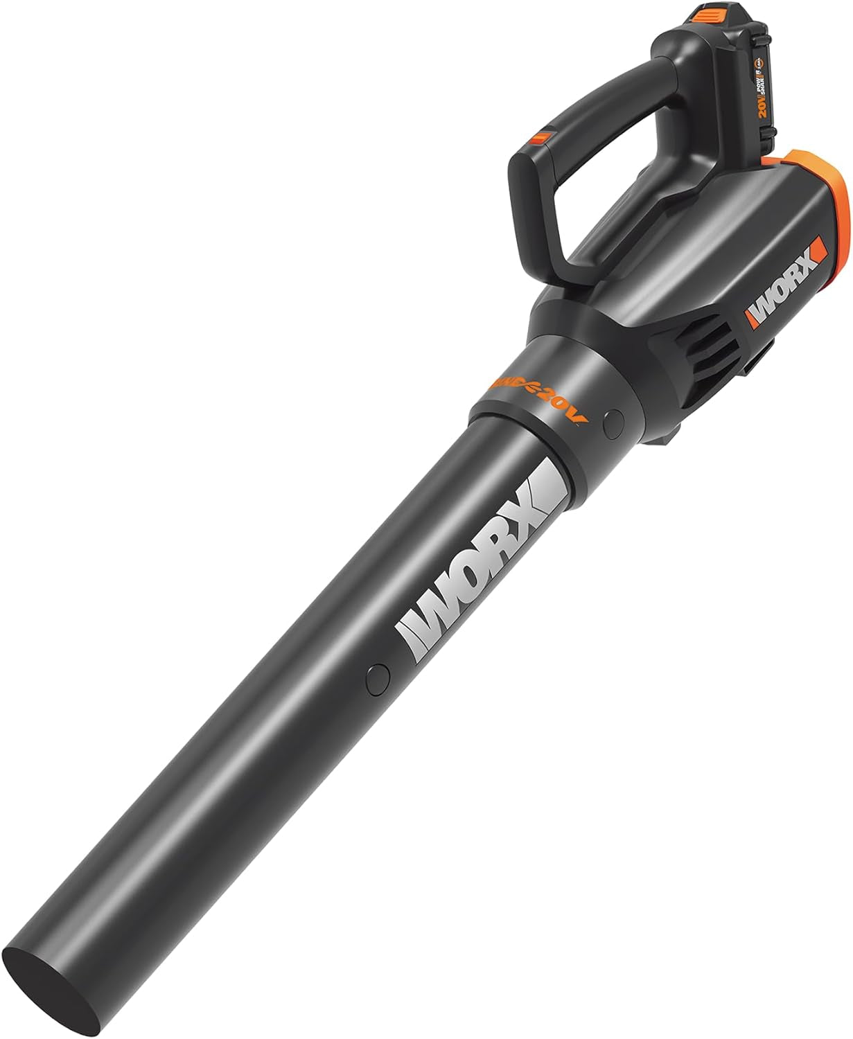 WORX Cordless Leaf Blower, Electric Blower with Turbine Fan, Blowers for Lawn Care with 2 Speed Control, Battery & Charger Included, WG547