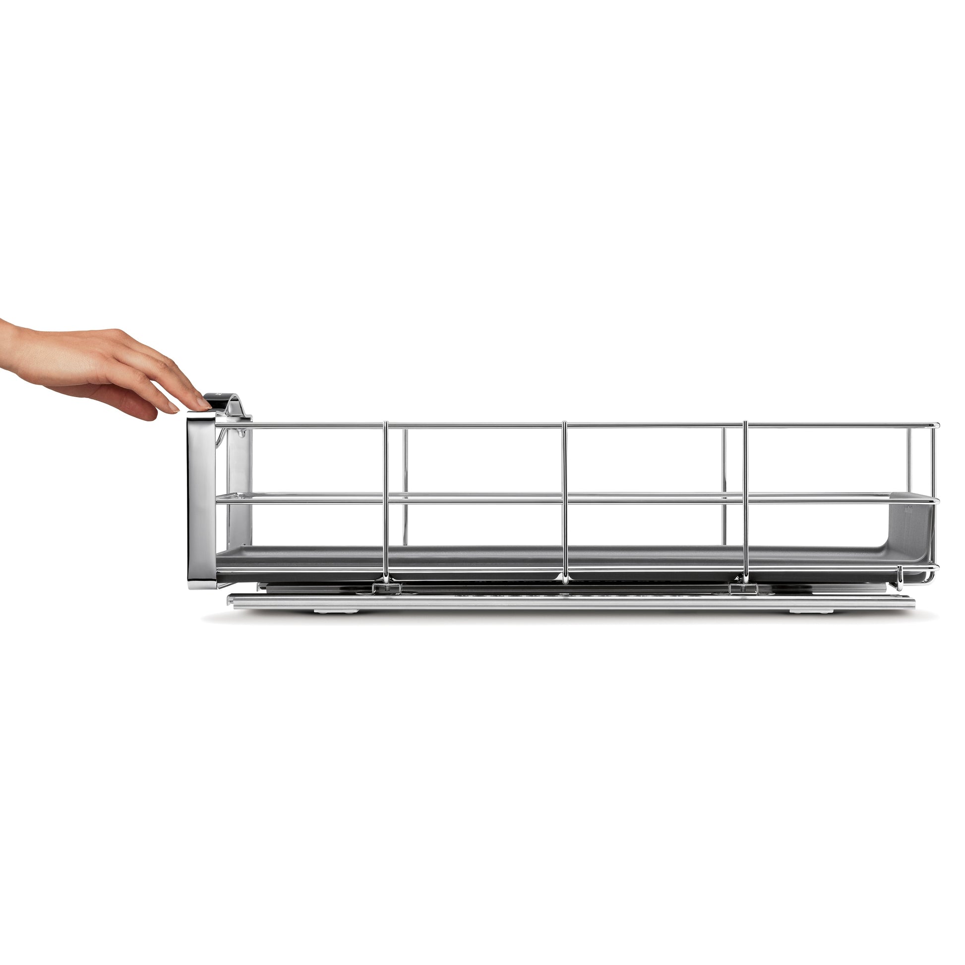 Simplehuman 9 Inch Pull-Out Kitchen Cabinet Organizer, Heavy-Gauge Steel Frame