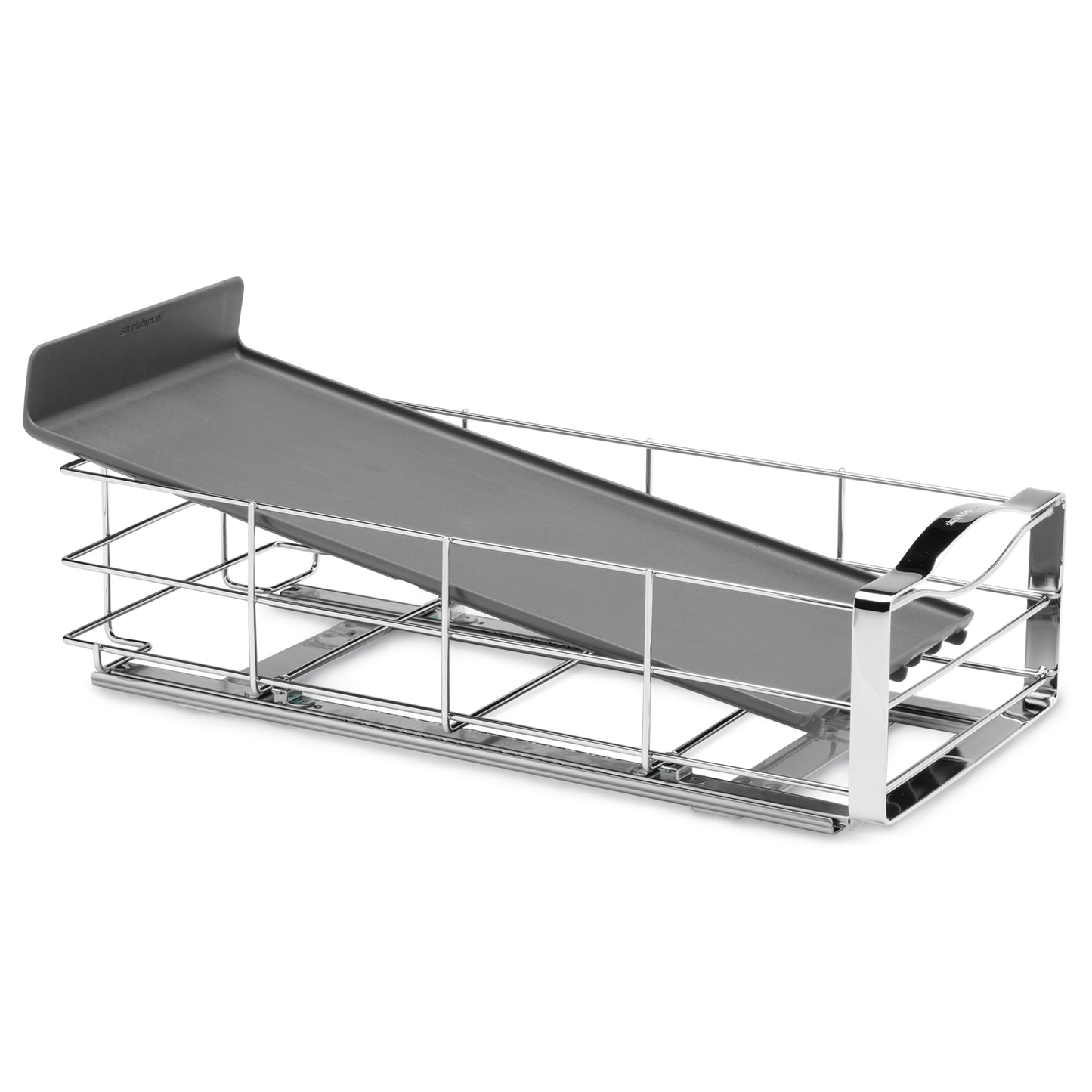 Simplehuman 9 Inch Pull-Out Kitchen Cabinet Organizer, Heavy-Gauge Steel Frame