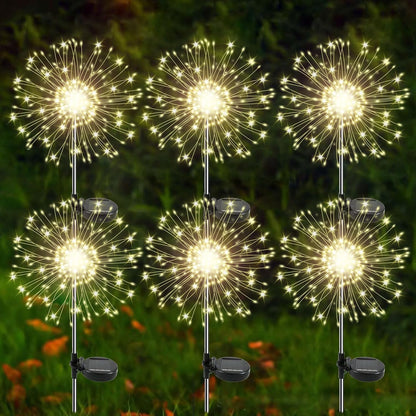Solar firework starburst light, 2-pack set