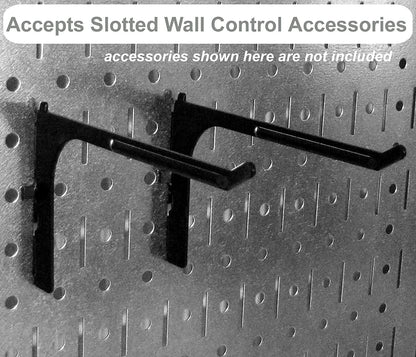 Wall Control Pegboard Value Pack - (3) Pack of Wall Control 16-Inch Tall X 32-Inch Wide Horizontal Metal Wallboards for Home & Garage Tool Storage Organization (Beige Pegboard)