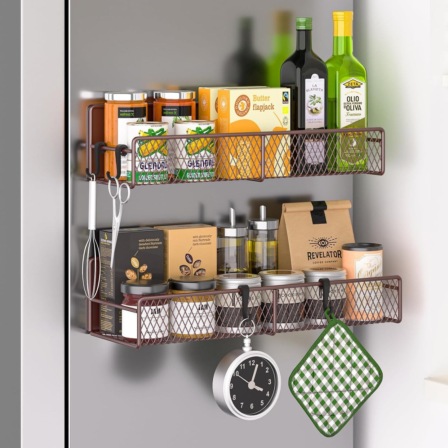 Magnetic spice rack shelf, dimensions reference