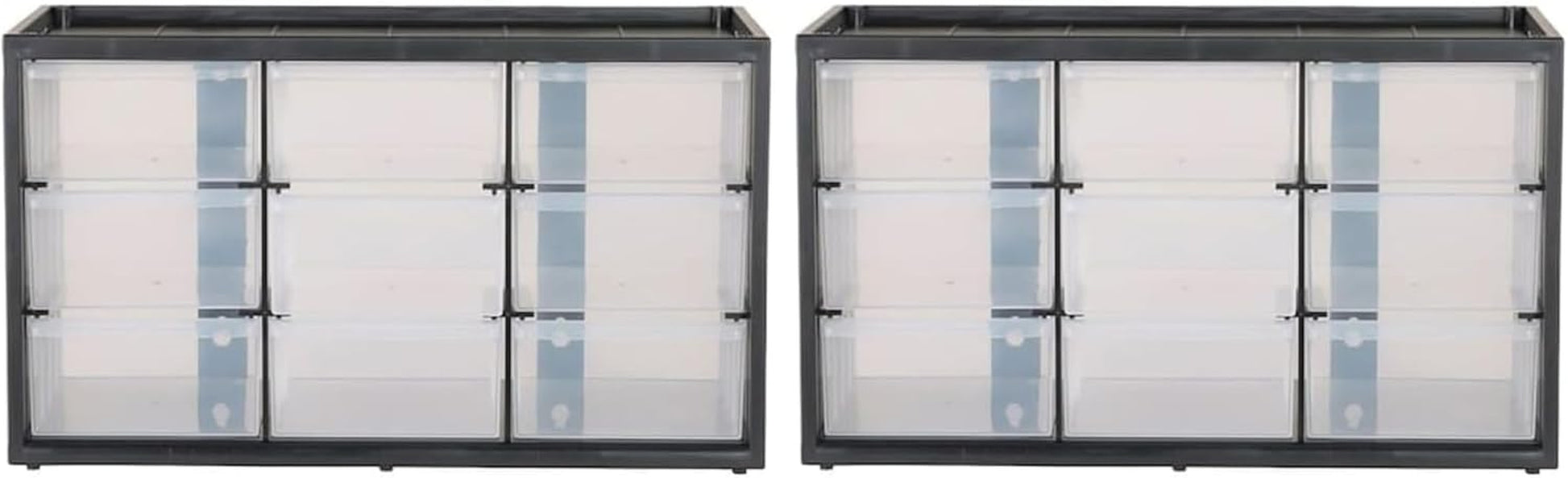 CRAFTSMAN Storage Organizer, 30 Small Drawer Modular Storage System, Easily Stackable, Plastic, Black, White (CMST40730)