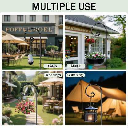 BEAU JARDIN 48-Inch Heavy Duty Shepherd Hooks - 2 Pack, No Assembly Required - Perfect for Hanging Plants, Bird Feeders, Lanterns, and Wedding Decor