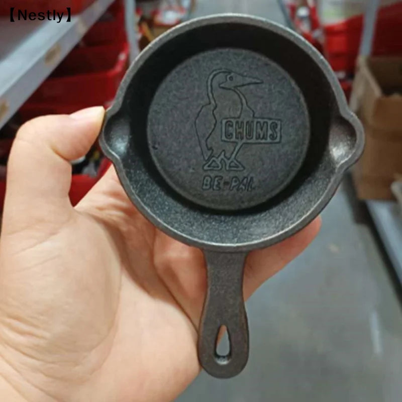 8.5CM Mini Cast Iron Skillet Non-Stick Mini Egg Frying Pan for Kitchen Cookware〔Nest〕