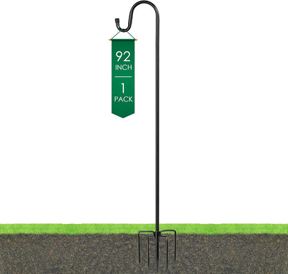 Adjustable shepherd hook, three-piece assembly