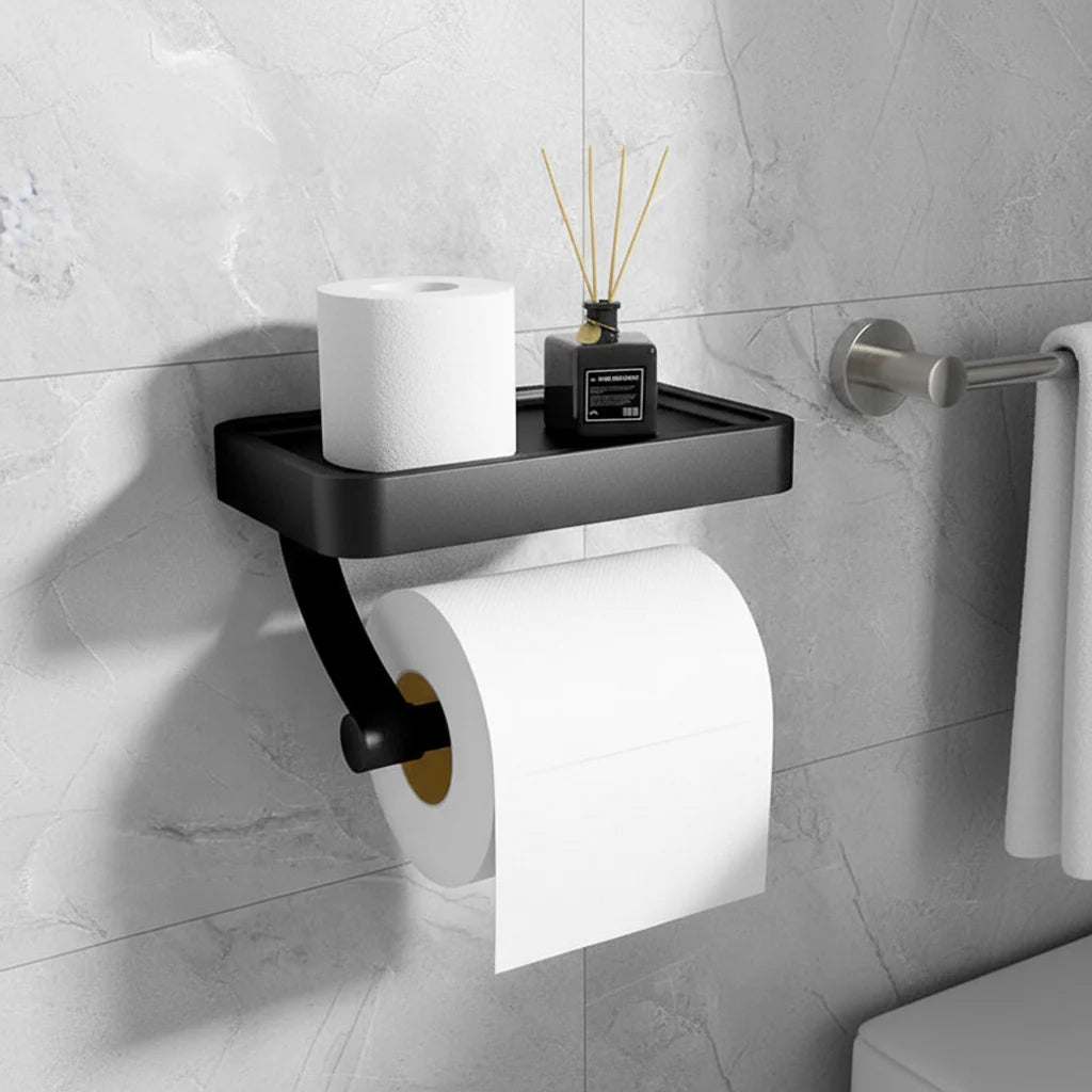 Wall-Mounted Toilet Paper Holder - Rolldock