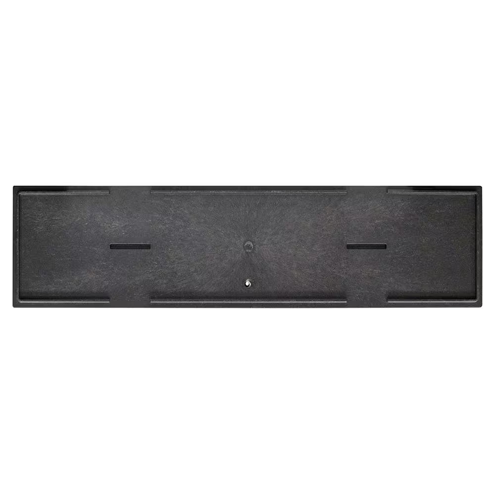 Fiorella Medium Black Rubber Self-Watering Table Trough Planter with Drainage Holes (6.2 In. L X 24 In. W X 6 In. H)