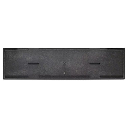 Fiorella Medium Black Rubber Self-Watering Table Trough Planter with Drainage Holes (6.2 In. L X 24 In. W X 6 In. H)