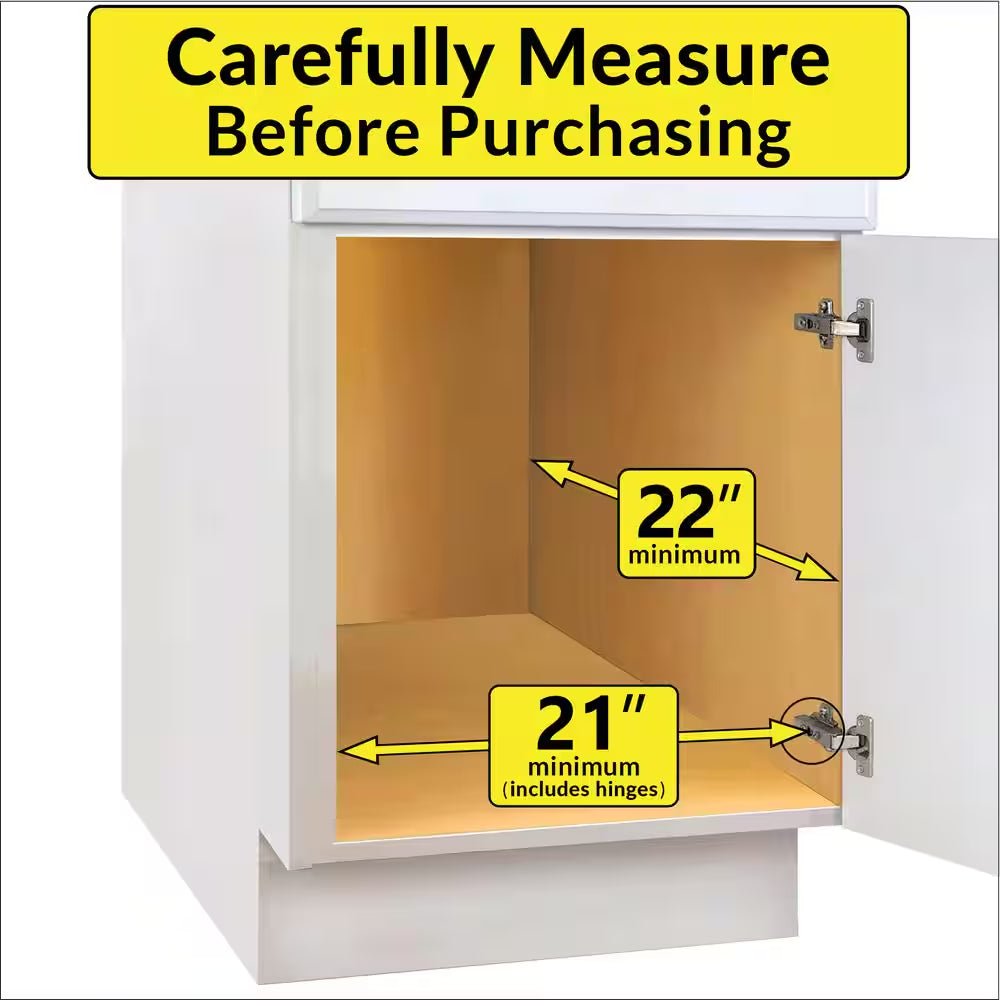 Slide Out Wood Cabinet Organizer - Pull Out under Cabinet Sliding Shelf - 20 In. X 21 In. - Wood and Chrome