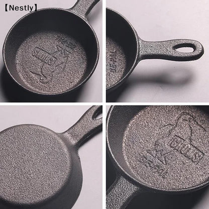 8.5CM Mini Cast Iron Skillet Non-Stick Mini Egg Frying Pan for Kitchen Cookware〔Nest〕