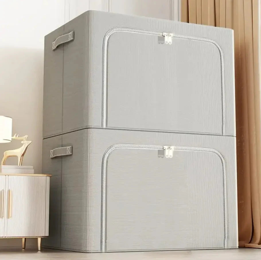 STACKABLE LINEN STORAGE BOXES