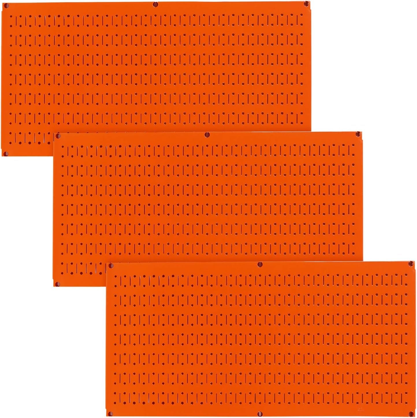 Wall Control Pegboard Value Pack - (3) Pack of Wall Control 16-Inch Tall X 32-Inch Wide Horizontal Metal Wallboards for Home & Garage Tool Storage Organization (Beige Pegboard)