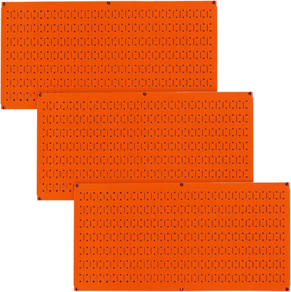 Wall Control Pegboard Value Pack - (3) Pack of Wall Control 16-Inch Tall X 32-Inch Wide Horizontal Metal Wallboards for Home & Garage Tool Storage Organization (Beige Pegboard)