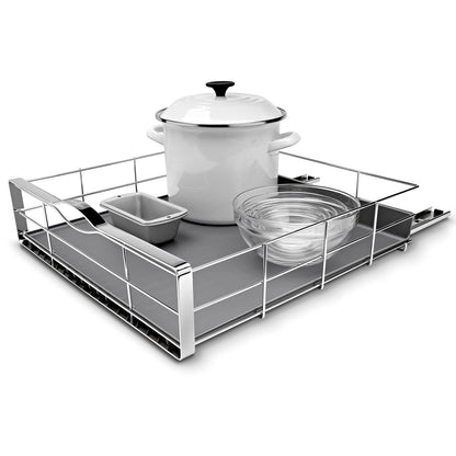Simplehuman 9 Inch Pull-Out Kitchen Cabinet Organizer, Heavy-Gauge Steel Frame