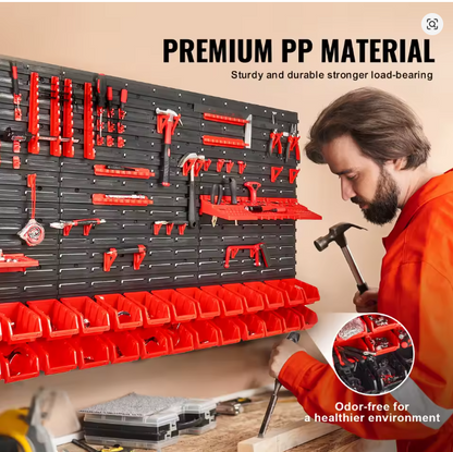 Transform Your Workshop with the Ultimate 30-Bin Wall Mounted Storage Solution!