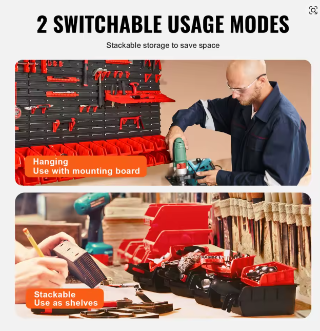 Transform Your Workshop with the Ultimate 30-Bin Wall Mounted Storage Solution!