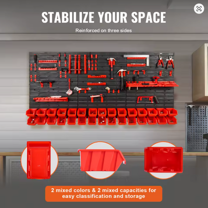 Transform Your Workshop with the Ultimate 30-Bin Wall Mounted Storage Solution!
