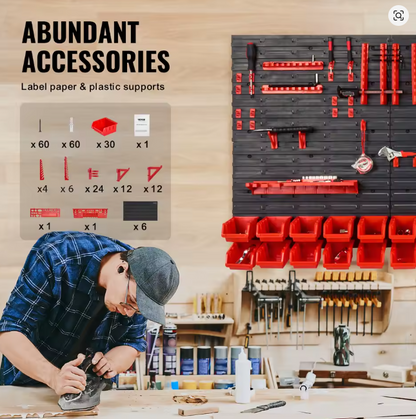 Transform Your Workshop with the Ultimate 30-Bin Wall Mounted Storage Solution!